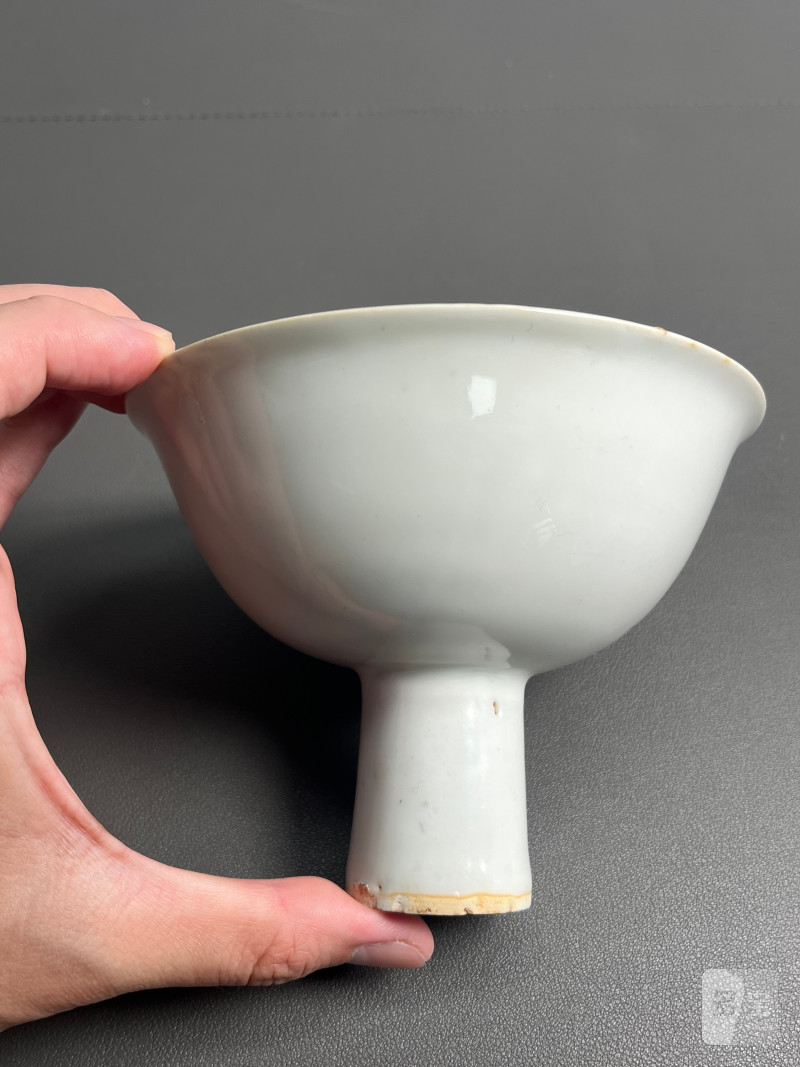 明永乐  甜白釉高足杯 - 图9